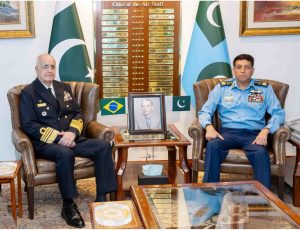 ایئر چیف مارشل ظہیر احمد بابر سدھو کی برازیل کے اعلیٰ سطحی دفاعی وفد سے ملاقات