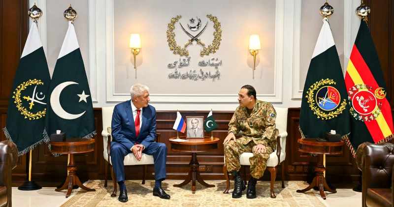 روسی وزیر داخلہ اور فیلڈ مارشل عاصم منیر کی ملاقات